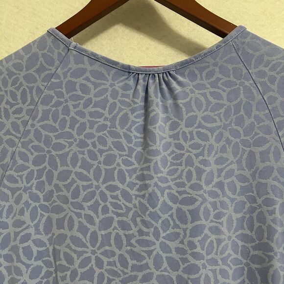 Fresh Produce Dress Women M Blue Emma Floral Pullover Stretch Cottage Comfy USA - Picture 9 of 11